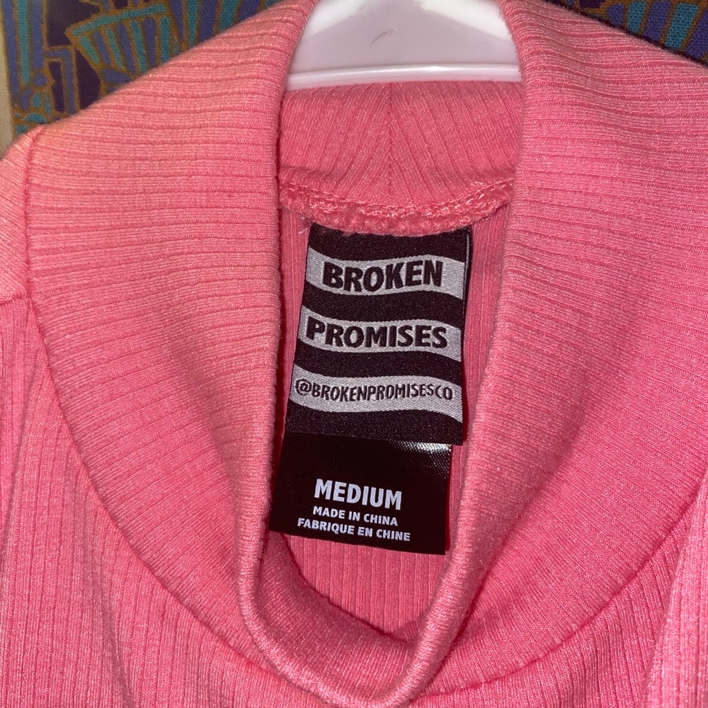 broken promises crop tank top